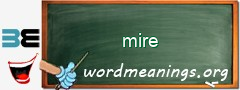 WordMeaning blackboard for mire